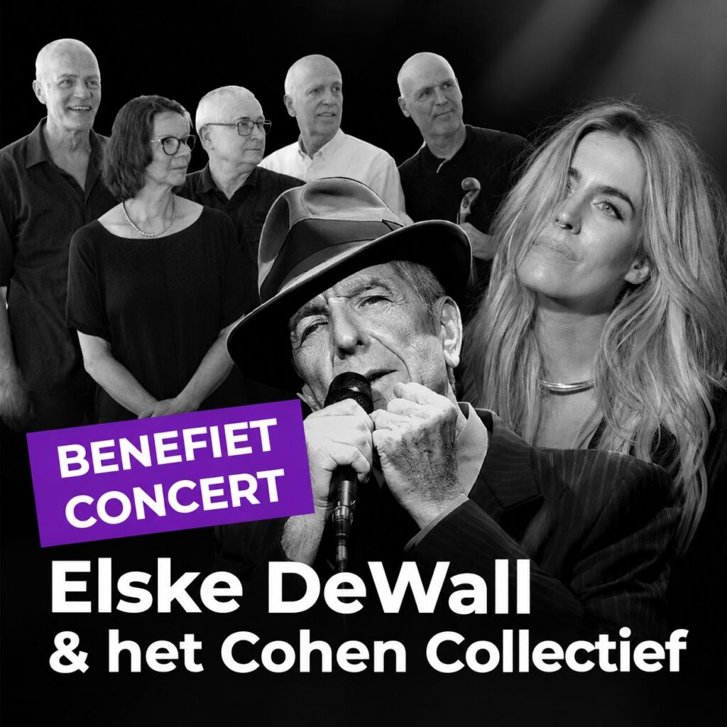 Affiche van het benefietconcert van Elske DeWall en het Cohen Collectief